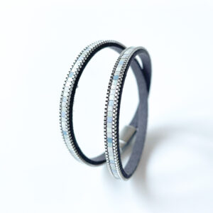 Blue Leather Arm Wrap