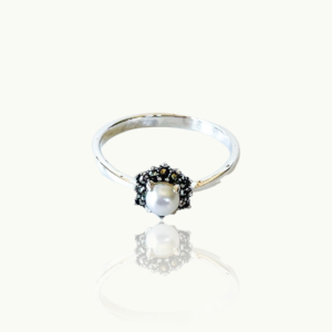 Marcasite Freshwater Pearl Ring