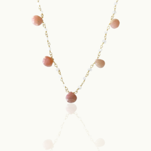 Pink Opal Gemstone Necklace
