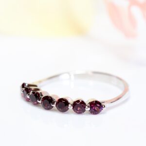 Half Eternity Gemstone Ring
