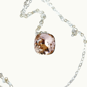 Vintage Rose Swarovski Crystal Pendant