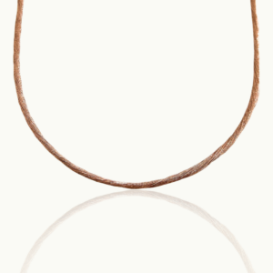 Bronze Pink Multiple Twisted Silk Threads Necklace