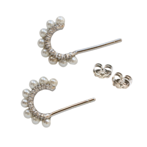 CZ Shell Pearl Stud