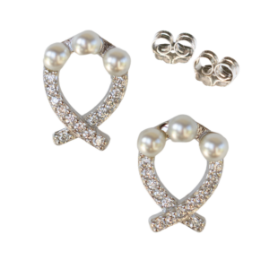 CZ Shell Pearl Stud