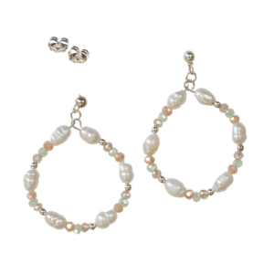 Freshwater Pearl & Bead Stud Earring