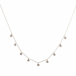 9 CZ Dangling Necklace