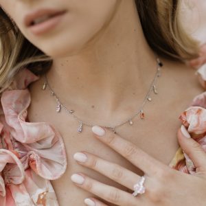 Colourful Rectangle CZ Necklace