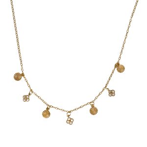 CZ & Discs Necklace