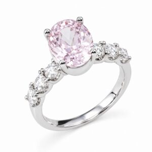 CZ Pink Oval Ring