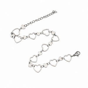 Medium Cut Out Hearts Anklet