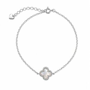 White Mother of Pearl Clover Bracelet