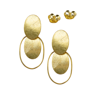 Double Oval Ring Stud Earrings