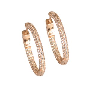 CZ Oval Hoops