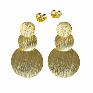 Triple Coin Stud Earrings