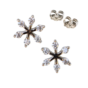 CZ Snowflake Studs