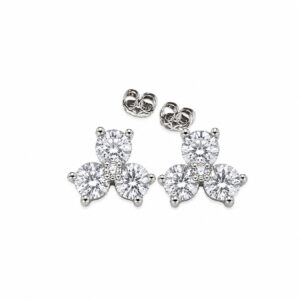 3 CZ Cluster Studs