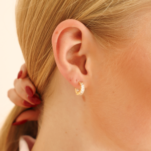 Baguette Stud Hoops