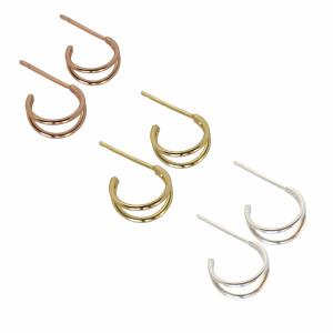 Half Stud Hoops