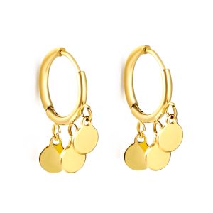 Coin Sleeper Earrings