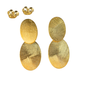 Double Oval Stud Earrings