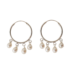 Freshwater Pearl Hoops
