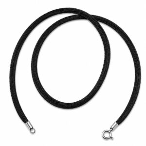 Black Multiple Twisted Silk Threads Necklace