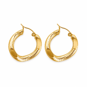 Twisted Textured Hoops