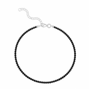 Black Spinel Beaded Gemstone Bracelet