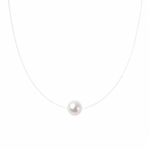 Floating Freshwater Pearl Fishline Necklace