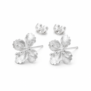 Layered Textured Floral Studs