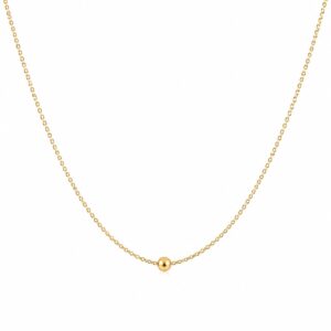Gold Sliding Ball Necklace