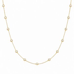 15 CZ Box Chain Necklace
