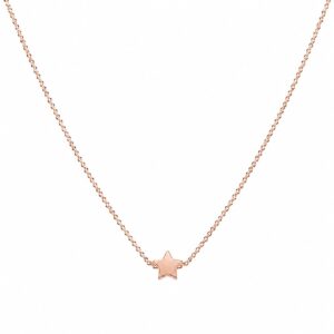 rose gold chain necklace with a star charm in the centre