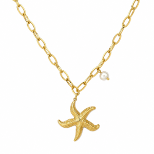 Starfish & Pearl Necklace