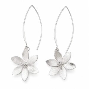 Dangling Flat Flower Earrings