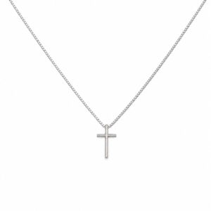 Silver Sliding Cross Necklace