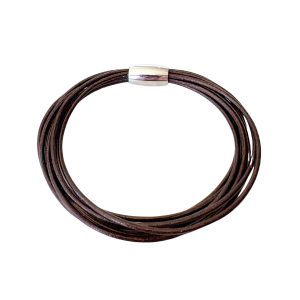 Chocolate Brown Leather Bangle