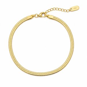 3mm Herringbone Chain Bracelet