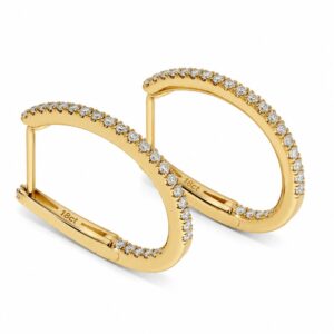 Oval CZ Pavé Hoops