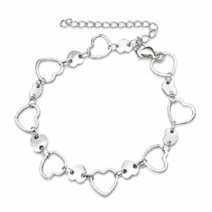 Large Cut Out Hearts Bracelet
