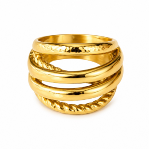 Multiple Detailed Band Ring
