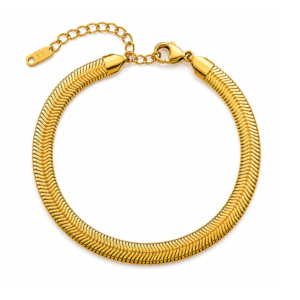Flat Soft Snake Chain Bracelet