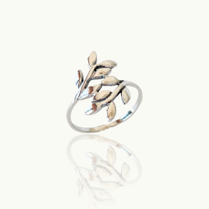 Fold Over Leaf Ring