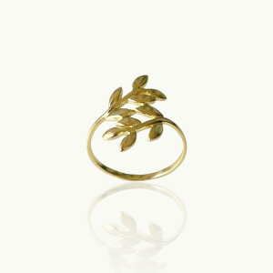 Fold Over Leaf Ring