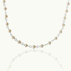 Peach Chalcedony Gemstone Necklace