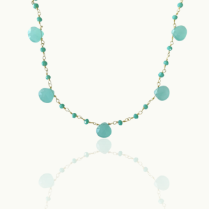 Green Aqua Chalcedony Necklace