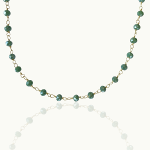 Emerald Chalcedony Gemstone Necklace