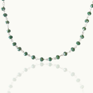 Emerald Chalcedony Gemstone Necklace