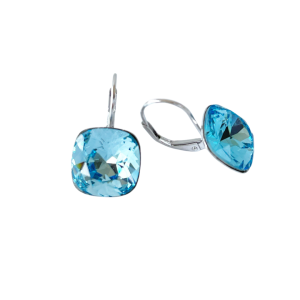 Aquamarine Swarovski Crystal Earrings