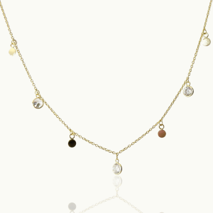 CZ & Coin Necklace